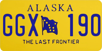 AK license plate GGX190