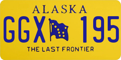 AK license plate GGX195
