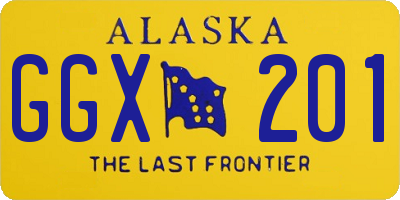 AK license plate GGX201