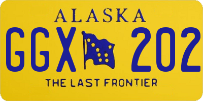 AK license plate GGX202