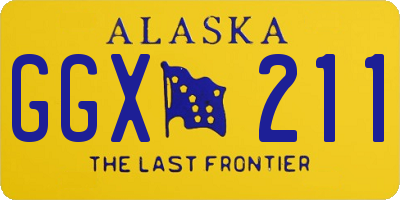 AK license plate GGX211