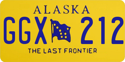 AK license plate GGX212