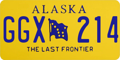 AK license plate GGX214