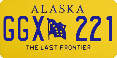 AK license plate GGX221
