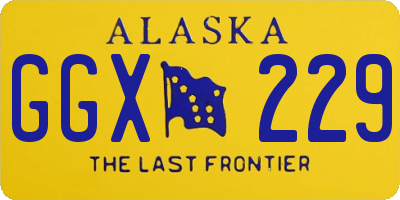 AK license plate GGX229
