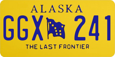AK license plate GGX241