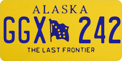 AK license plate GGX242