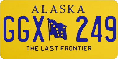AK license plate GGX249