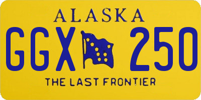 AK license plate GGX250