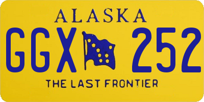 AK license plate GGX252