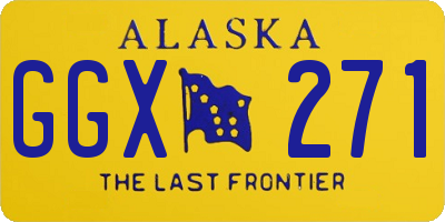 AK license plate GGX271