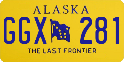 AK license plate GGX281
