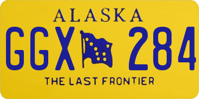 AK license plate GGX284
