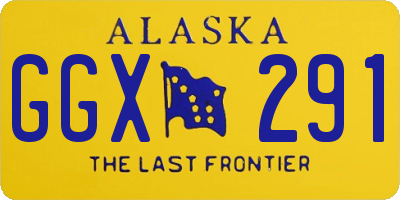 AK license plate GGX291
