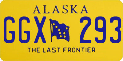 AK license plate GGX293