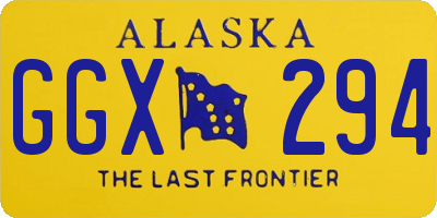 AK license plate GGX294