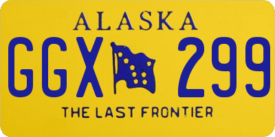 AK license plate GGX299