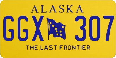 AK license plate GGX307