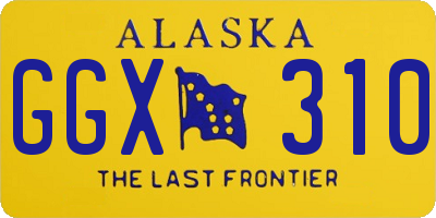 AK license plate GGX310