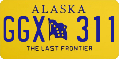 AK license plate GGX311