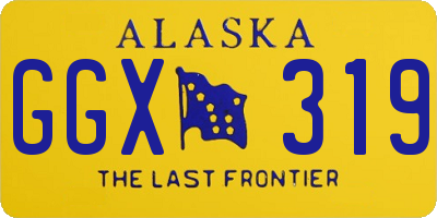 AK license plate GGX319