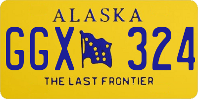 AK license plate GGX324