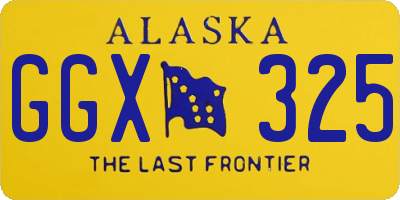 AK license plate GGX325