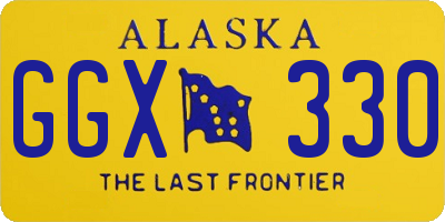 AK license plate GGX330