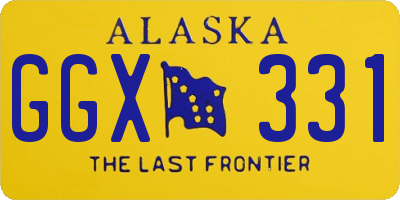 AK license plate GGX331