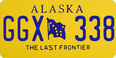 AK license plate GGX338
