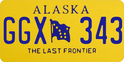 AK license plate GGX343