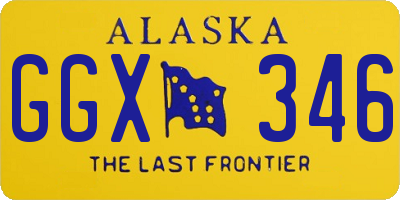 AK license plate GGX346