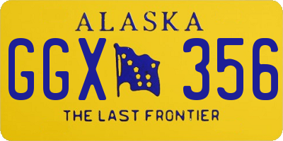 AK license plate GGX356