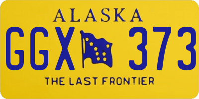 AK license plate GGX373