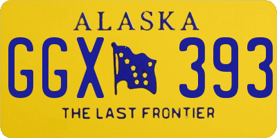 AK license plate GGX393