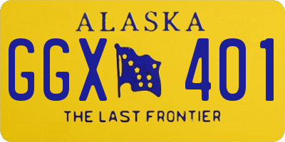 AK license plate GGX401