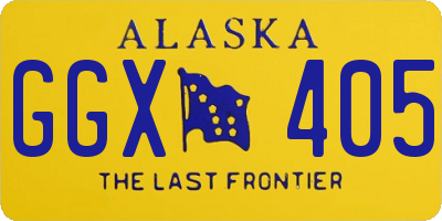AK license plate GGX405