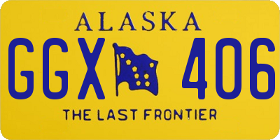 AK license plate GGX406