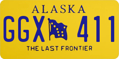 AK license plate GGX411