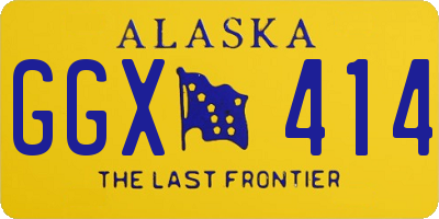 AK license plate GGX414