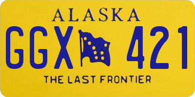 AK license plate GGX421