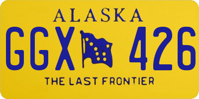 AK license plate GGX426