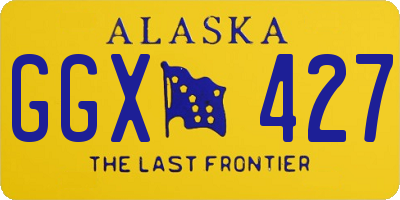 AK license plate GGX427