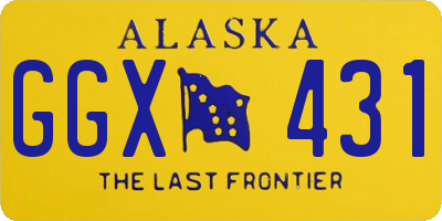 AK license plate GGX431