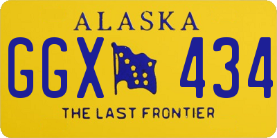 AK license plate GGX434