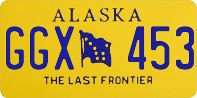 AK license plate GGX453