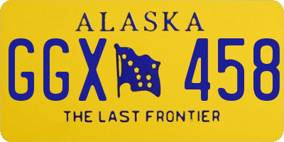 AK license plate GGX458