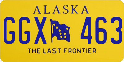 AK license plate GGX463