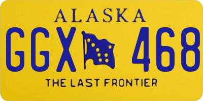 AK license plate GGX468