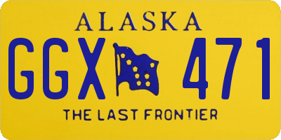 AK license plate GGX471